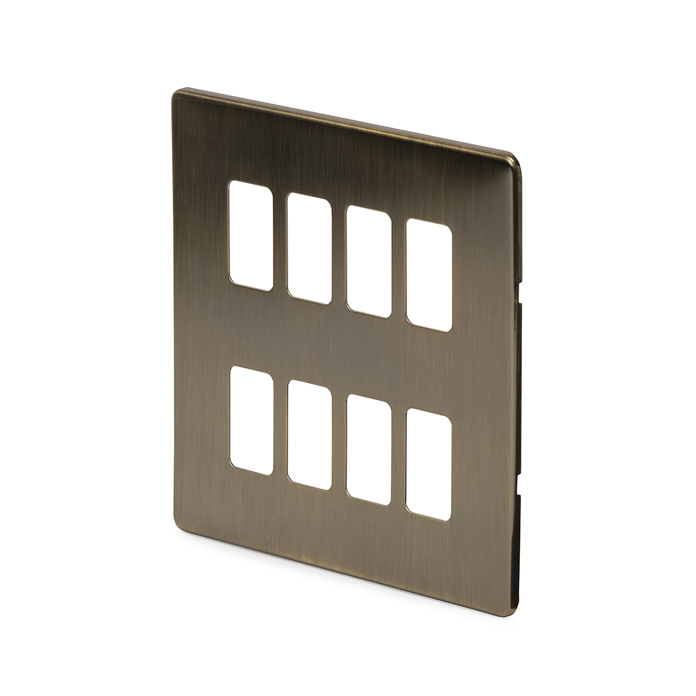 Antique Brass Grid Plates