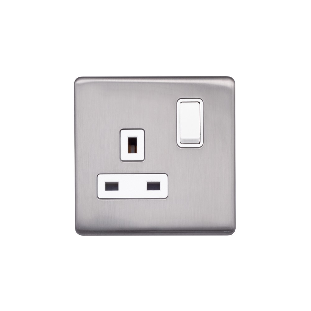 Lieber Brushed Chrome & White