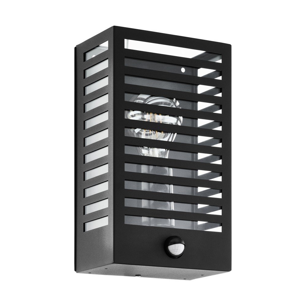 Eglo Alamonte 3 Steel Caged IP44 Outdoor Wall Light in Black - Image 5
