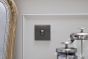 Soho Lighting Brushed Chrome 10A 1 Gang 2 Way Switch with Black Insert Screwless