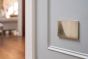 Soho Lighting Brushed Brass metal 2 Gang Blanking Plate Screwless