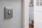 Soho Lighting Brushed Chrome 10A 1 Gang 2 Way Switch with Black Insert Screwless
