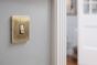 Soho Lighting Brushed Brass 1 Gang 2 Way 10A Light Switch Blk Ins Screwless