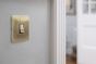 Soho Lighting Brushed Brass 1 Gang 2 Way 10A Light Switch Blk Ins Screwless