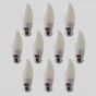 10 Pack - 4w B22 4100K Opal Dimmable LED Candle bulb with white plastic