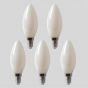 5 Pack - 4w E14 SES Opal Candle LED Bulb 4100K Horizon Daylight Dimmable High CRI