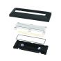 Saxby Severus Landscape Indirect IP65 2W Warm White Matt Black Outdoor Wall Light
