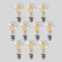 10 Pack - 8w E27 ES GLS LED Light Bulb 3000K Standard Straight Filament Dimmable High CRI