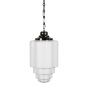 Soho Lighting Glasshouse Nickel Opal Art Deco Schoolhouse Hallway Pendant Light