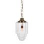 Soho Lighting Glasshouse Brass Clear Glass Schoolhouse Hallway Pendant Light