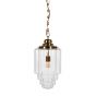 Soho Lighting Glasshouse Brass Clear Glass Schoolhouse Hallway Pendant Light