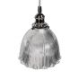 Soho Lighting D'Arblay Nickel Scalloped Prismatic Glass Dome French Style Stairwell Pendant Light