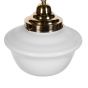 Soho Lighting Frith Brass Opaque Retro Glass Schoolhouse Stairwell Pendant Light