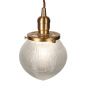 Soho Lighting Hollen Acorn Lacquered Antique Brass Prismatic Glass Arts and Crafts Style Pendant Light