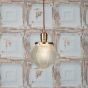Soho Lighting Hollen Acorn Lacquered Antique Brass Prismatic Glass Arts and Crafts Style Pendant Light