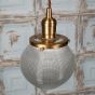 Soho Lighting Hollen Acorn Lacquered Antique Brass Prismatic Glass Arts and Crafts Style Pendant Light