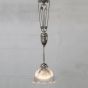 Soho Lighting D'Arblay Nickel French Rise and Fall Large Scalloped Dome Dining Room Pendant Light