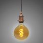 Soho Lighting Antique Copper Decorative Bulb Holder with Black Round Cable