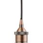 Soho Lighting Antique Copper Decorative Bulb Holder with Black Round Cable