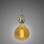 Soho Lighting Brushed Chrome Decorative Bulb Holder with Grey Twisted Cable