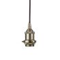 Soho Lighting Brushed Chrome Decorative Bulb Holder with Round Black Cable
