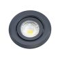 Anthracite 3K Warm White Tiltable LED Downlights, Fire Rated, IP44, High CRI, Dimmable