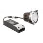 Brushed Chrome LED Downlights, Fire Rated, Fixed, IP65, CCT Switch, High CRI, Dimmable