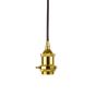 Soho Lighting Gold Decorative Bulb Holder with Black Round Cable