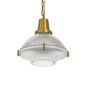 Soho Lighting Hollen Lacquered Aged Brass Brimmed Dome Pendant Light - The Schoolhouse Collection
