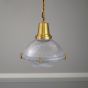 Soho Lighting Hollen Lacquered Aged Brass Brimmed Dome Pendant Light - The Schoolhouse Collection