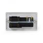 Lieber 45A Silk White Cooker Control Unit with 13A Socket - Curved Edge
