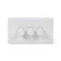 White ST Range 3 Gang 2 Way Leading Dimmer Switch 