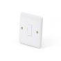 Lieber Silk White Fused Connection Unit Unswitched 13A - Curved Edge