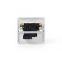 Lieber Silk White Fused Connection Unit Switched 13A - Curved Edge