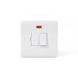 Lieber Silk White Fused Connection Unit Switched With Neon 13A - Curved Edge