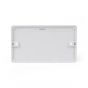 Lieber Silk White 2 Gang Blanking Plate - Curved Edge