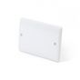 Lieber Silk White 2 Gang Blanking Plate - Curved Edge