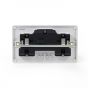 10 Pack - Lieber Silk White 13A 2 Gang DP Switched Socket - Curved Edge