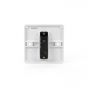 Lieber Silk White 1 Gang 2 Way 10A Light Switch - Curved Edge
