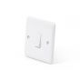 Lieber Silk White 1 Gang 2 Way 10A Light Switch - Curved Edge