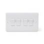 White ST Range 4 Gang 2 Way Switch 