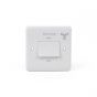 White ST Range 1 Gang 1 way Fan Isolator Switch 