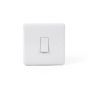 Lieber Silk White 20A 1 Gang Double Pole Switch - Curved Edge