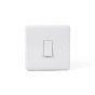 Lieber Silk White 20A 1 Gang Double Pole Switch Flex Outlet - Curved Edge