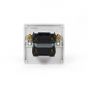 Lieber Silk White 45A 1 Gang Double Pole Switch Single Plate - Curved Edge