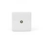 Lieber Silk White TV Coaxial Aerial Socket - Curved Edge