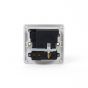 Lieber Silk White 1 Gang Single USB Socket - Curved Edge