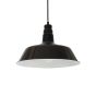 Gloss Black Industrial Pendant Light - Argyll - Soho Lighting