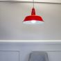 Red Industrial Pendant Light - Argyll - Soho Lighting
