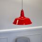 Red Industrial Pendant Light - Argyll - Soho Lighting